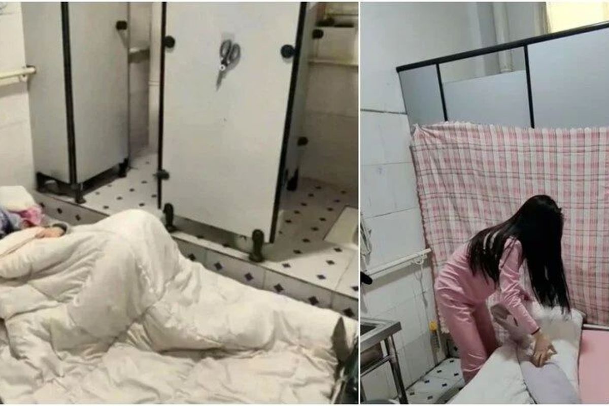 Gadis di China ngekos di toilet kantor