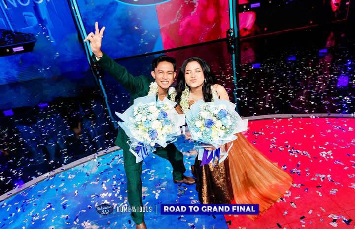 Fajar Noor dan Shabrina Leanor yang tampil dalam Grand final Indonesian Idol 2025.