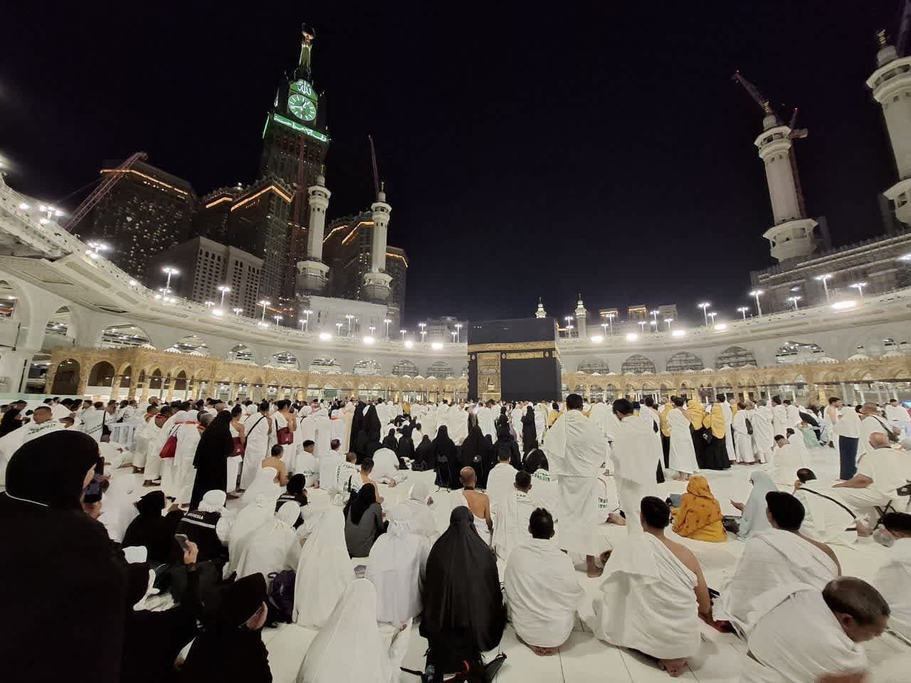 Jemaah haji yang sudah mulai menjalani ibadah di tanah suci.