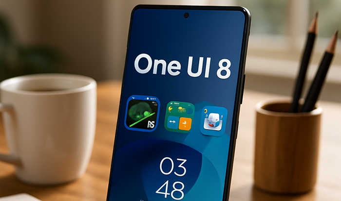 Ilustrasi ponsel Samsung yang diprediksi mengeluarkan One UI 8 lebih cepat.