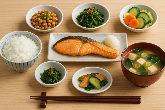 Ilustrasi makanan sehat ala Jepang