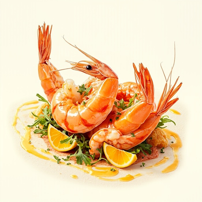 Ilustrasi masakan berbahan dasarkan udang