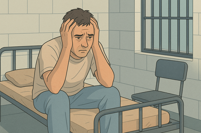 Ilustrasi seorang pria alami gangguan kesehatan mental
