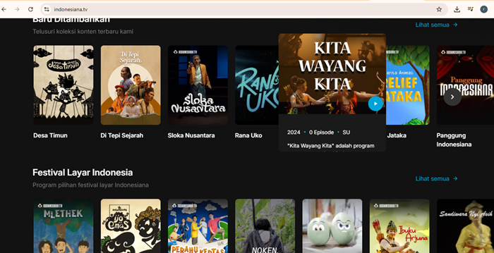 Televisi Indonesia gratis yang menampilkan beragam budaya tanah air.