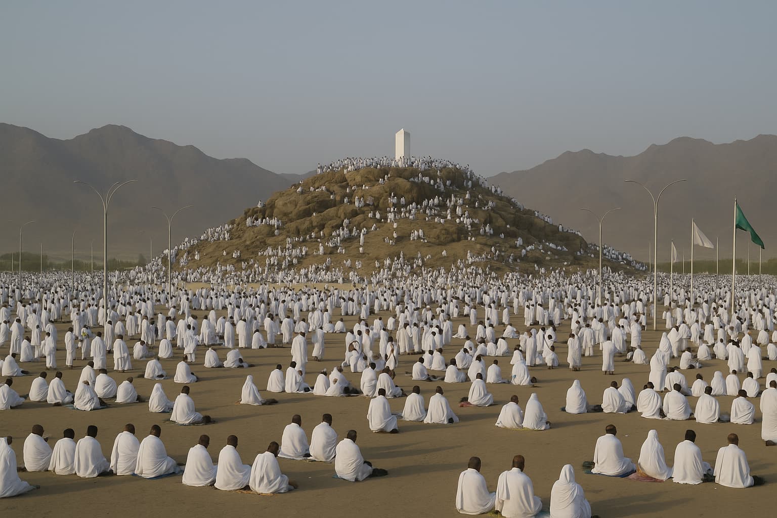 Jemaah haji sedang Wukuf di Arafah.