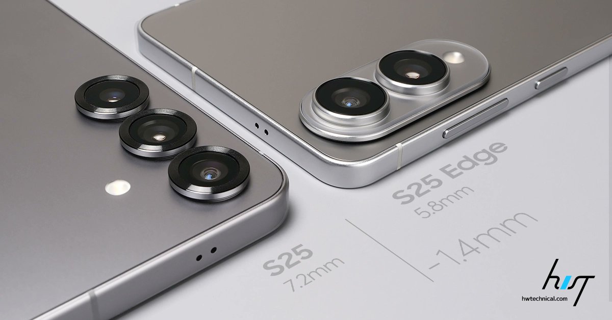 Foto Samsung Galaxy S25 Edge bersama varian regulernya.