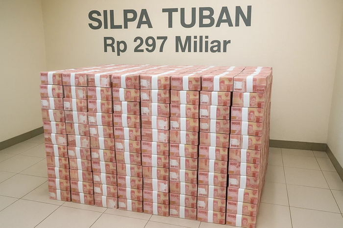 Ilustrasi silpa senilai Rp 297 miliar dari APBD 2024 yang menurut Bupati Tuban Mas Lindra sengaja tidak diserap untuk cadangan 2025.