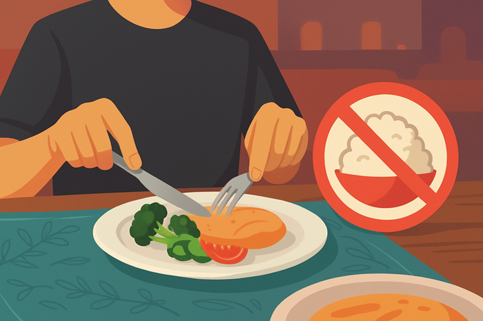 Ilustrasi diet tanpa nasi