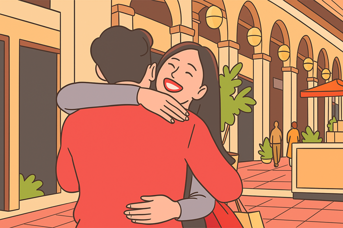 Ilustrasi fenomena Man Mums, perempuan yang rela bayar untuk sebuah pelukan pria