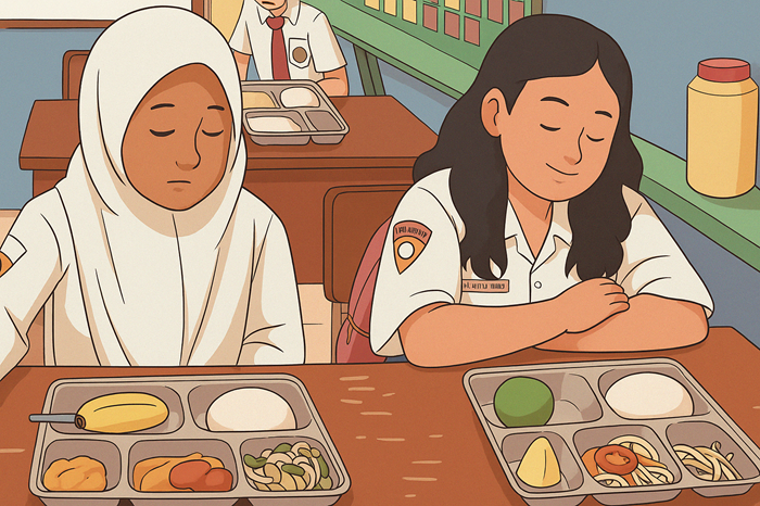 Ilustrasi pelaksanaan MBG di sekolah kota Tuban