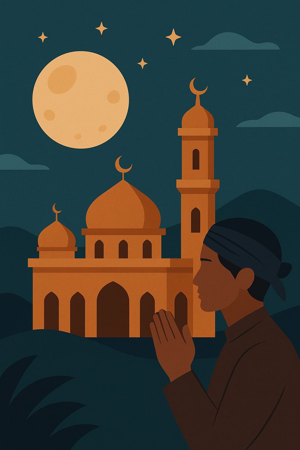 Ilustrasi malam 1 suro 2025 yang jatuh pada tanggal 27 Juni