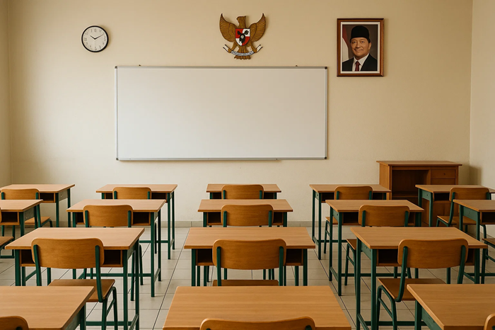 Ilustrasi ruang kelas sekolah rakyat yang bakal beroperasi di Tuban.