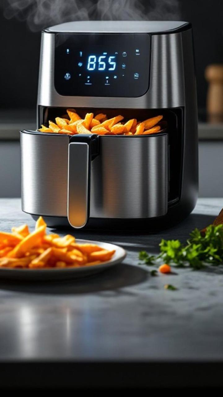 Ilustrasi menggunakan air fryer dengan benar, kurangi akrilamida, dan jaga pola makan sehat