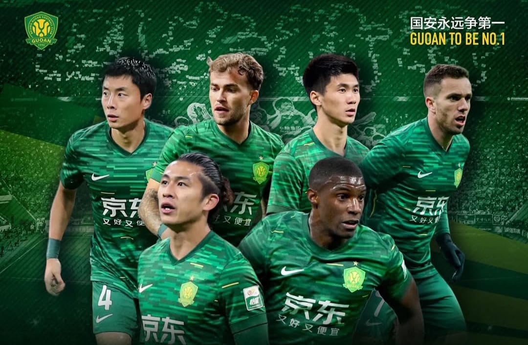 Para pemain klub salah satu peserta liga China, Beijing Guoan.