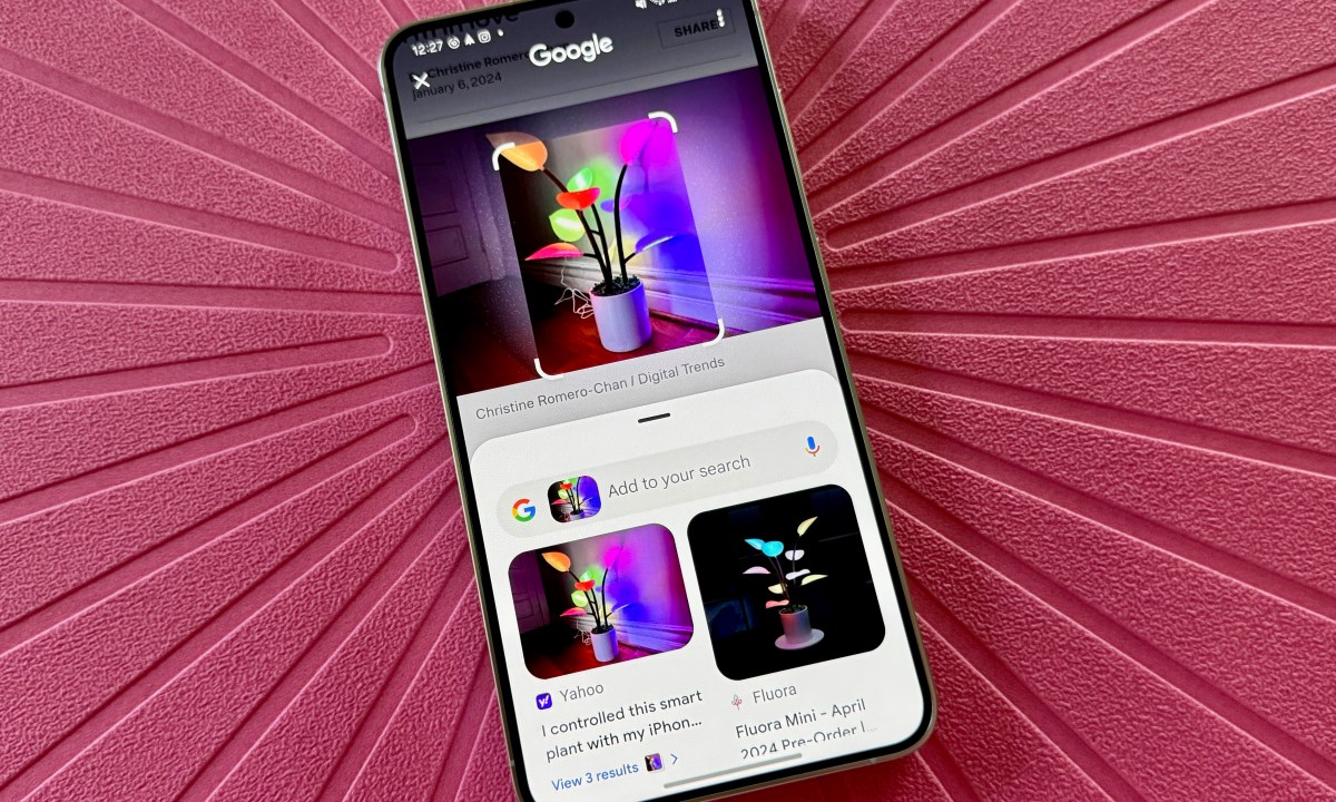 Ilustrasi fitur Circle to Search pada ponsel Android.