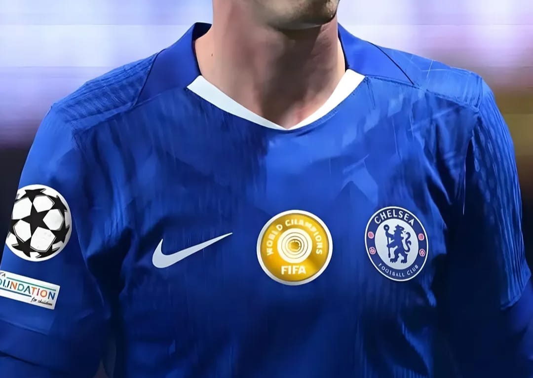 Ilustrasi badge yang akan dikenakan Chelsea pada Jersey mereka selama 4 musim berturut-turut.