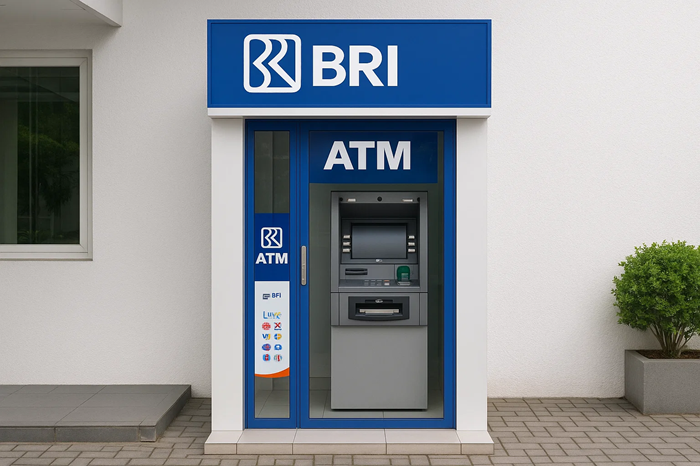 Ilustrasi ATM BRI yang dipastikan sistem keamanannya bagi nasabah.