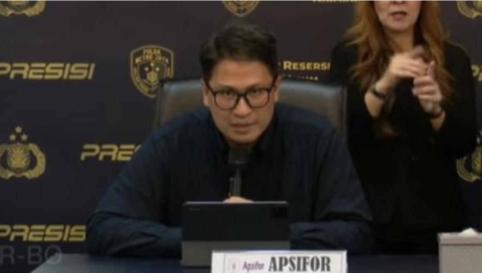 Apsifor Ungkap Kematian Arya Daru di konferensi pers