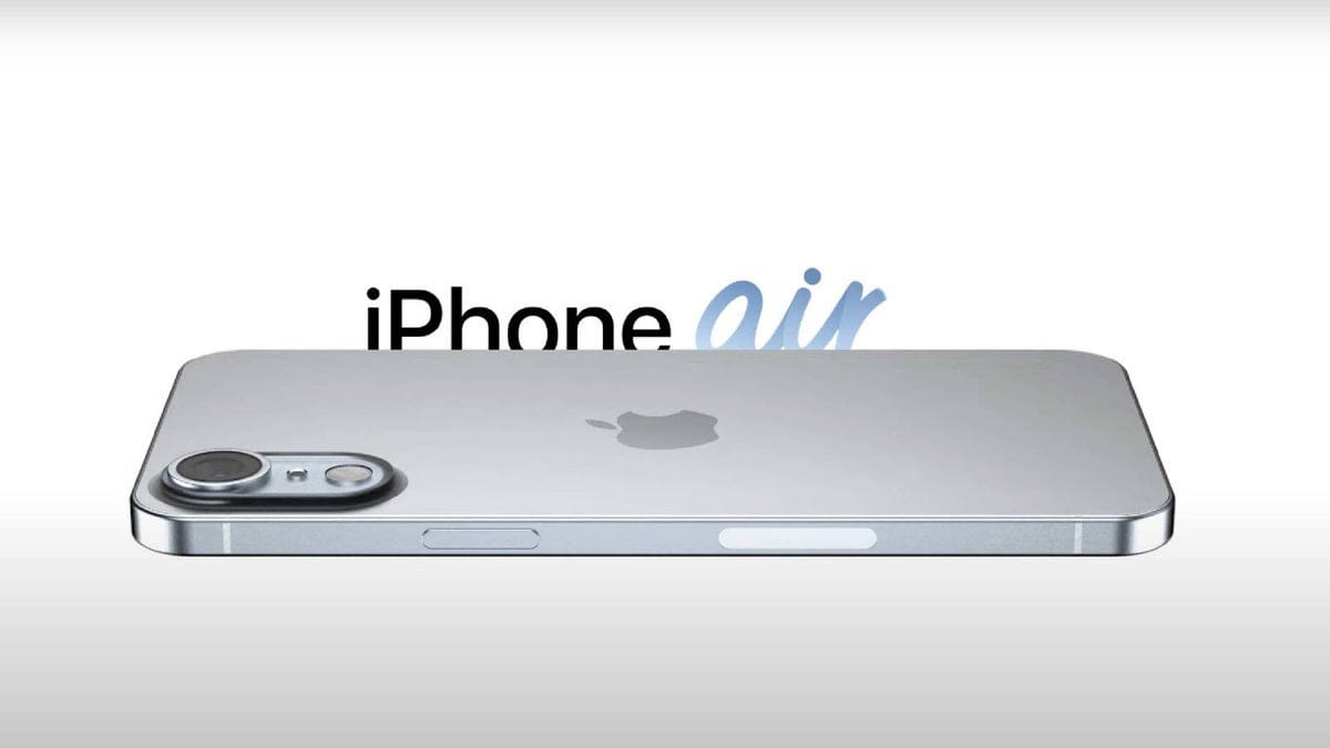 Poster iPhone 17 Air yang dikabarkan punya kapabilitas baterai kecil.