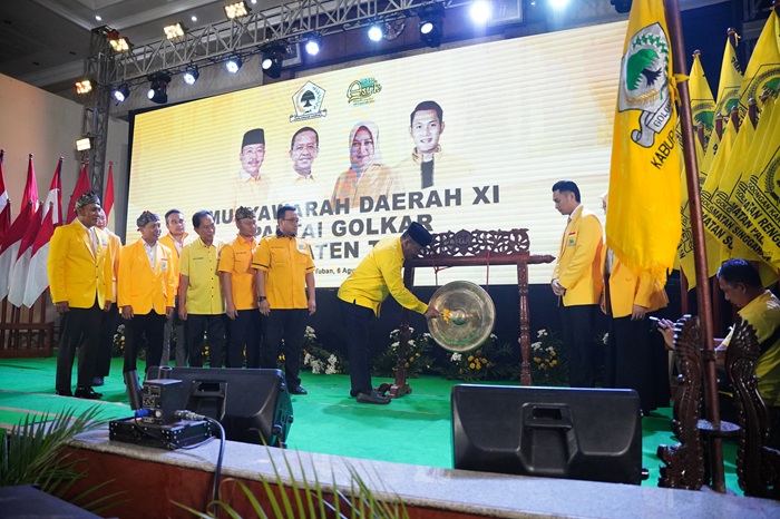 Musda XI Golkar Tuban berlangsung aklamasi, Mas Lindra kembali pimpin dan targetkan lonjakan kursi legislatif di 2029.