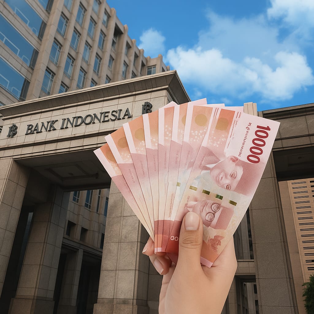 Ilustrasi likuiditas BI yang melaporkan kenaikan M0 Adjusted sebesar 7 persen pada Juli 2025.
