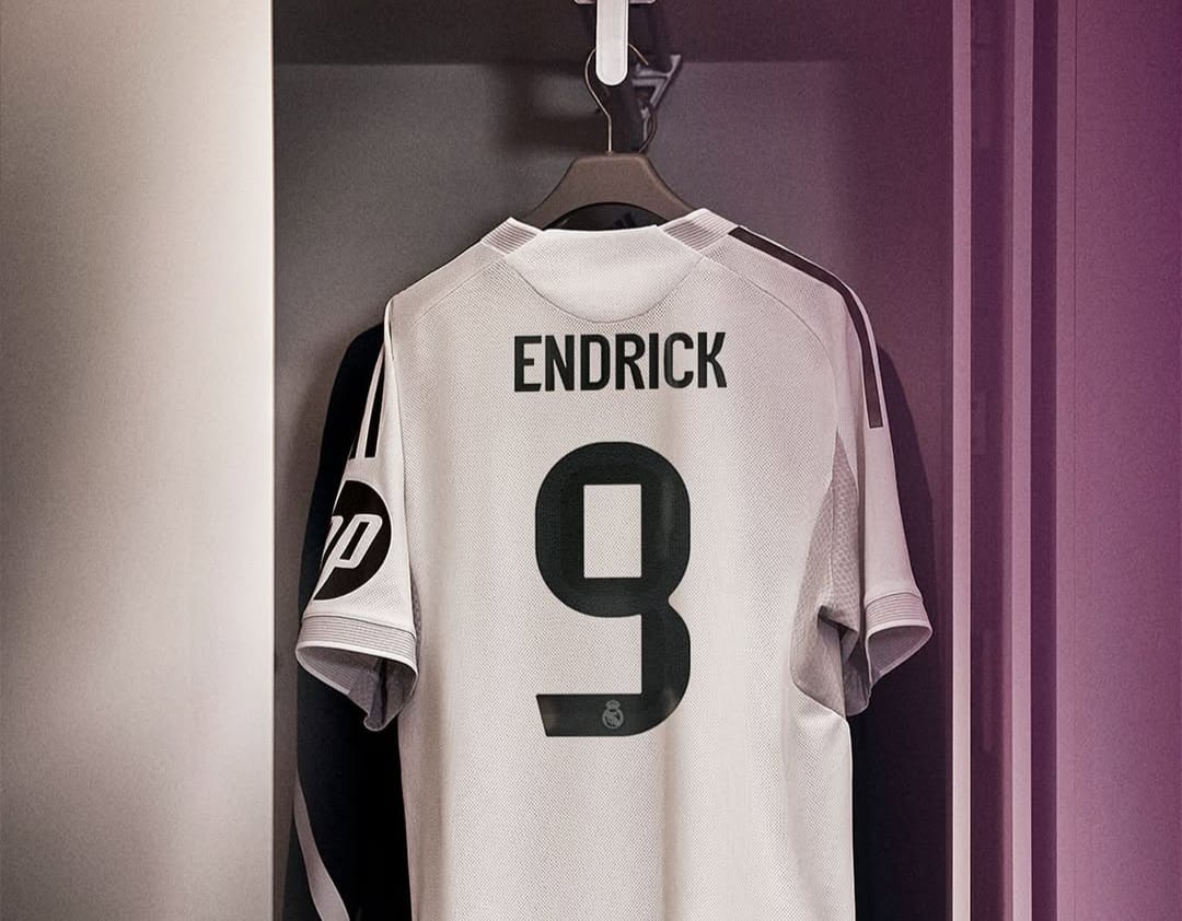 Nomor Punggung 9 di Real Madrid resmi jadi milik Endrick.