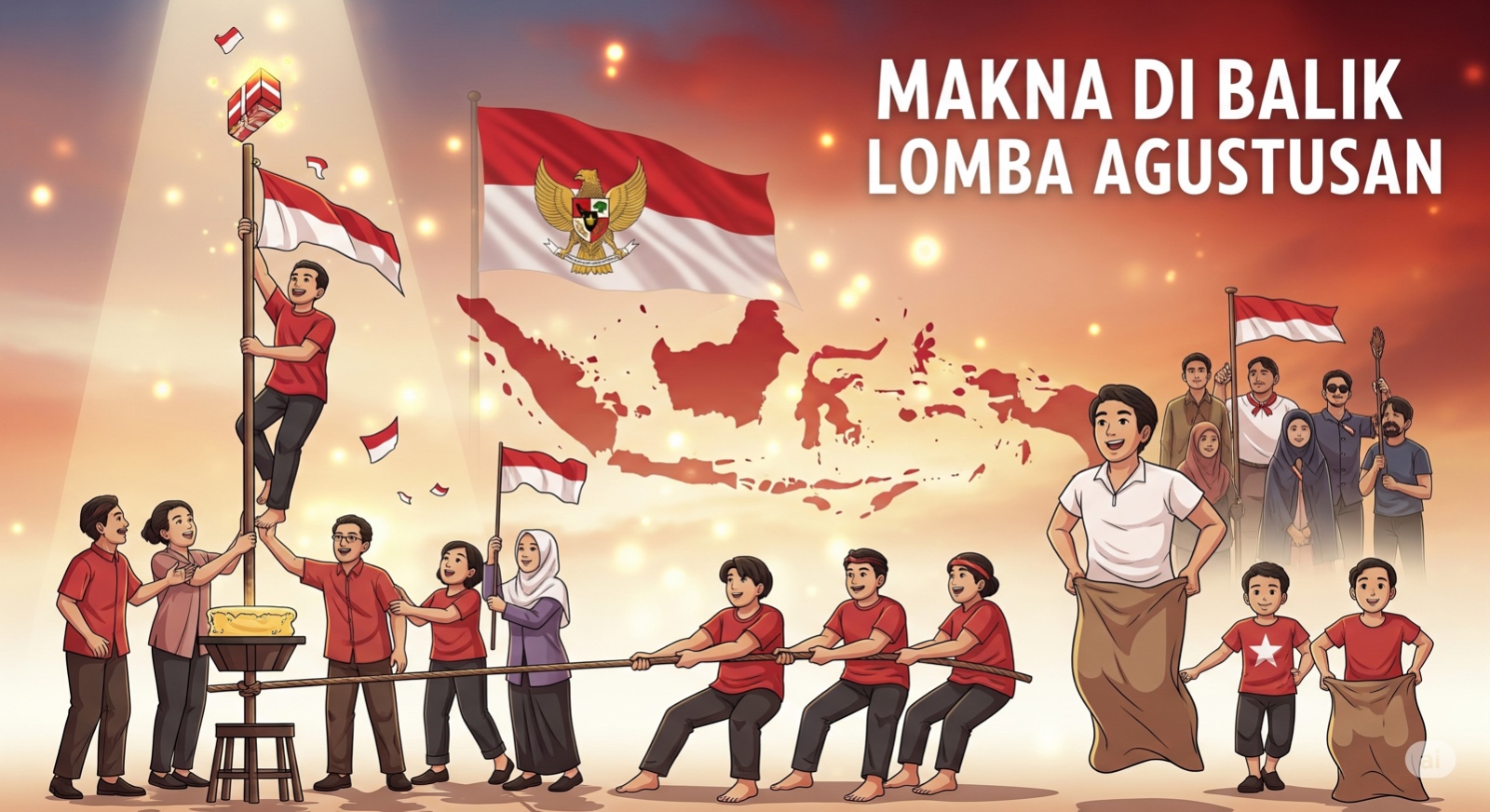 Di balik tawa lomba 17 Agustus, tersimpan nilai perjuangan, solidaritas, dan rasa cinta tanah air yang tetap relevan hingga kini.