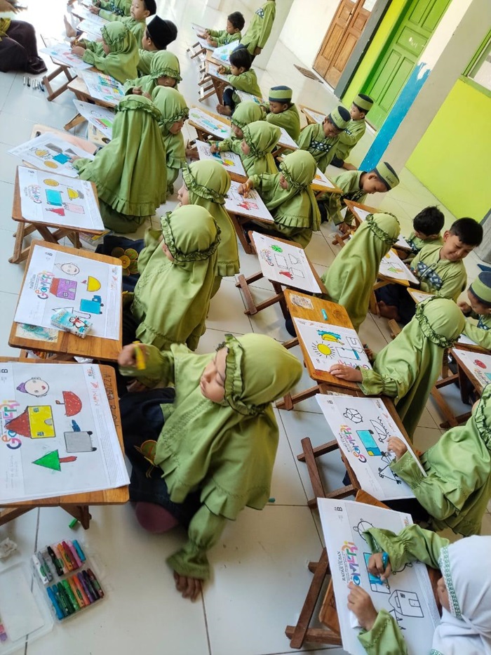 PC IGRA Palang menyelenggarakan seleksi Festival Menggambar dan Mewarnai dari Bentuk Geometri 2025 pada 19 lembaganya, Sabtu (16/8).