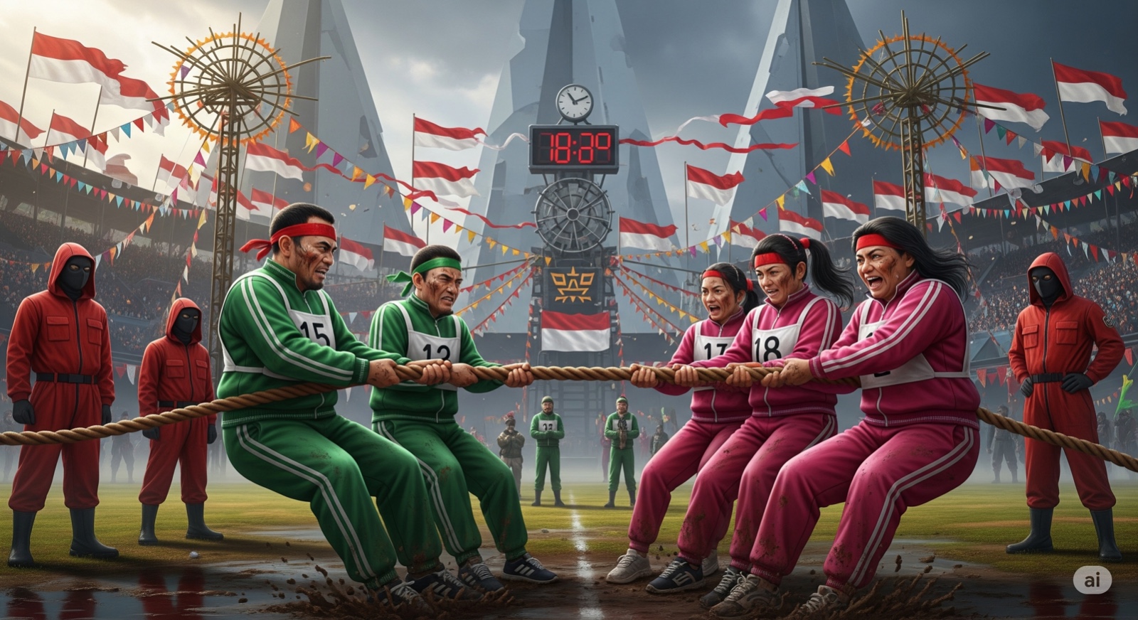 Squid Game ngajarin kita: tarik tambang butuh strategi, bukan cuma tenaga, intip cara menang lomba 17 Agustus ala Kakek Oh Il Nam.
