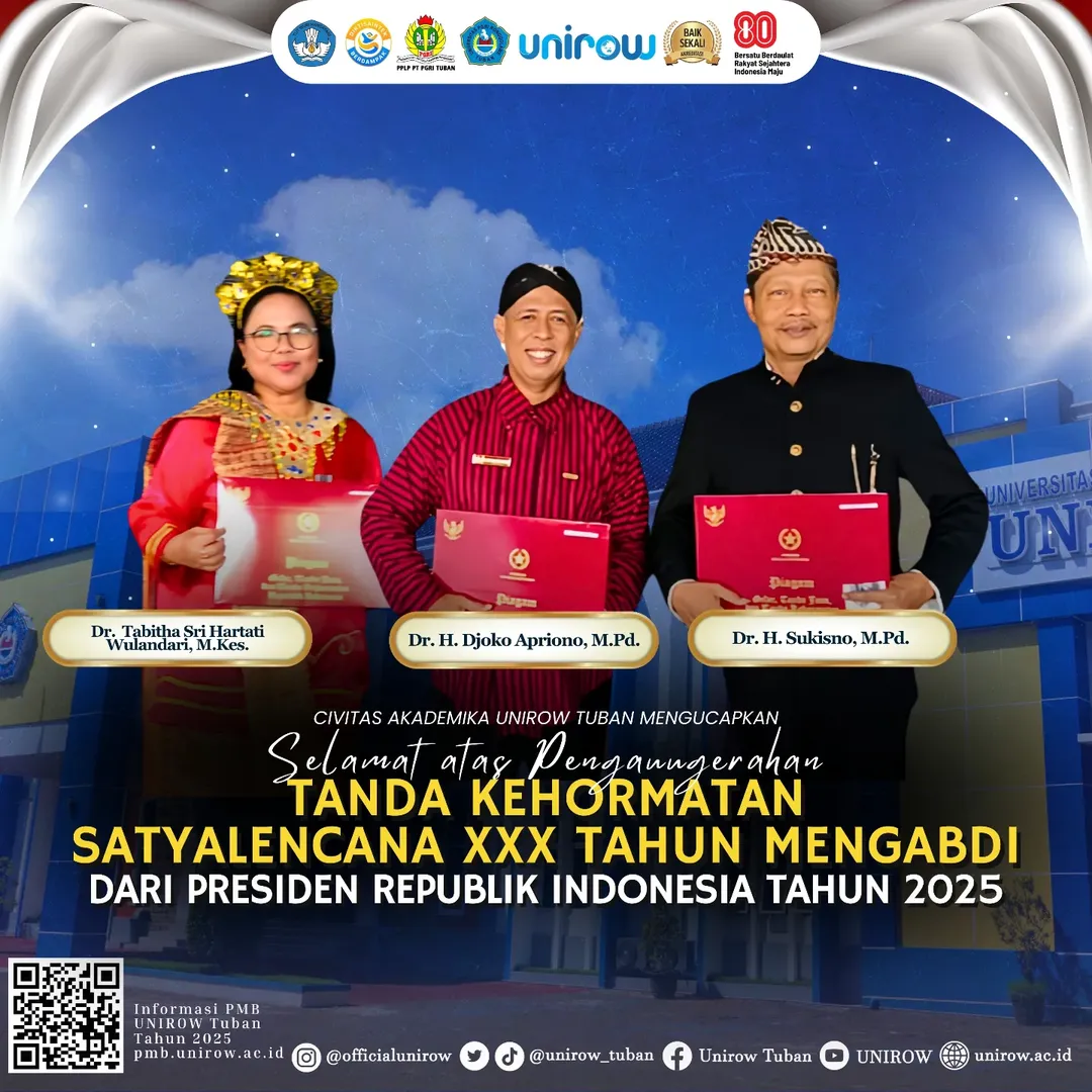 Tiga Dosen Unirow Raih Satyalancana XXX Tahun Mengabdi