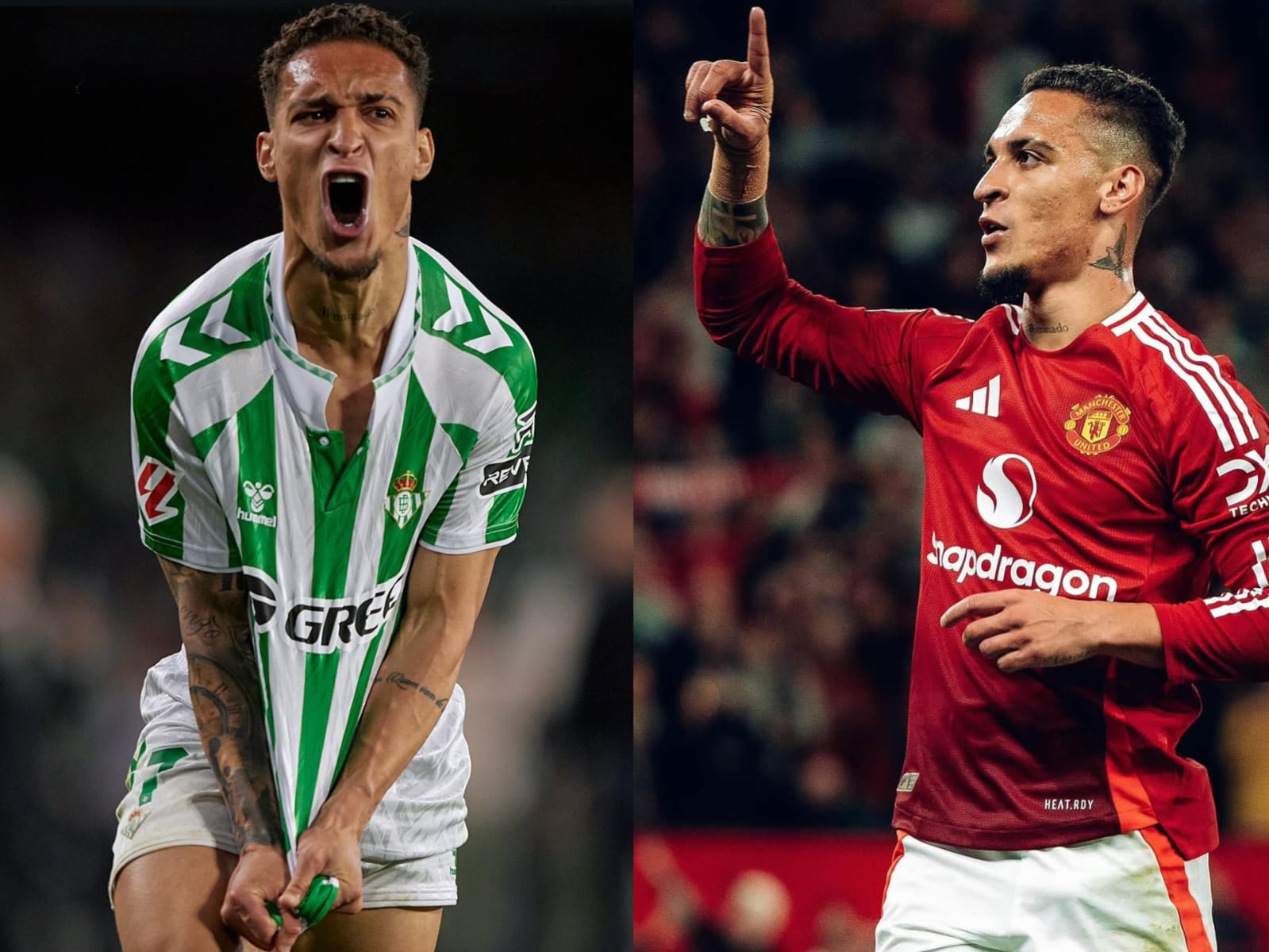 Antony, pemain Real Betis yang masih terikat kontrak dengan Manchester United.