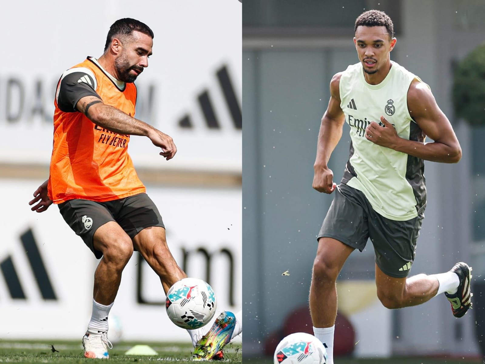Trent Alexander Arnold dan Dani Carvajal, dua bek kanan andalan Real Madrid.