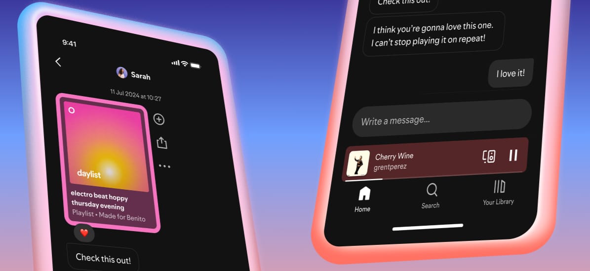 Spotify hadirkan layanan pesan untuk berbagai konten secara langsung tanpa aplikasi tambahan.