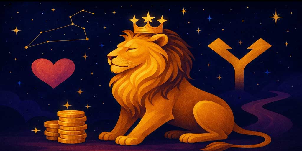 Ilustrasi zodiak Leo.