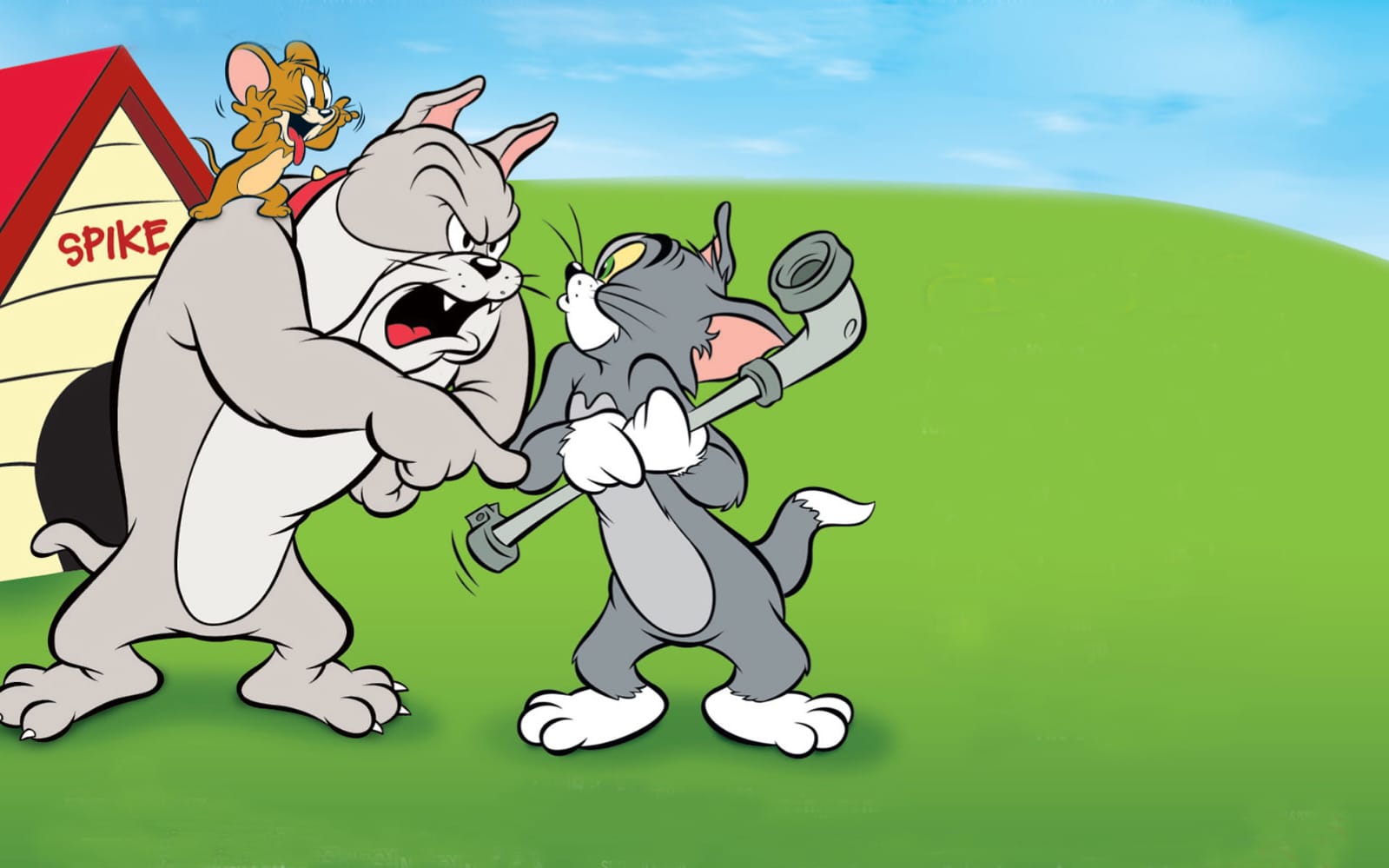 Ilustrasi kucing dan anjing yang tak pernah akur.