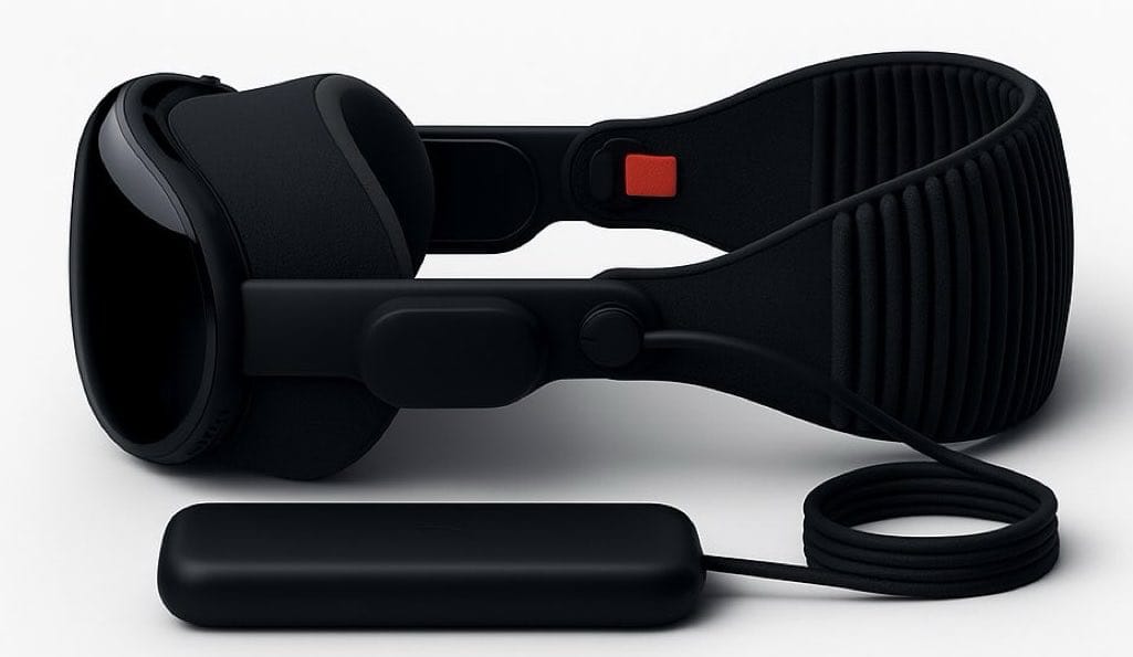 Ilustrasi Vision Pro 2 dengan warna Space Black.