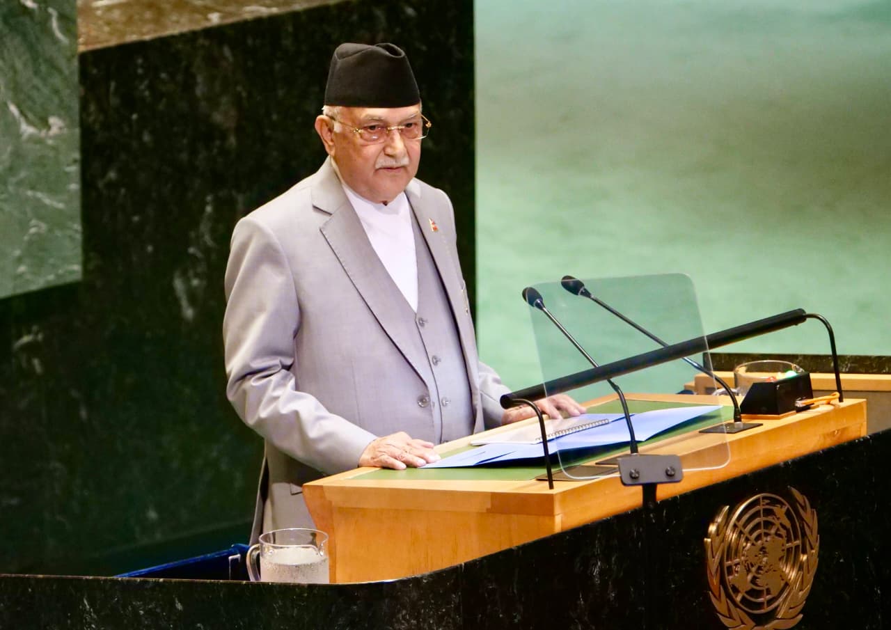 Foto Perdana Menteri Nepal KP Sharma Oli.