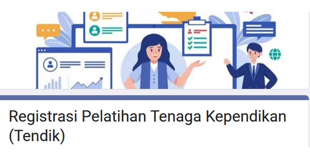 Tangkapan layar laman registrasi Pelatihan Tenaga Kependidikan.