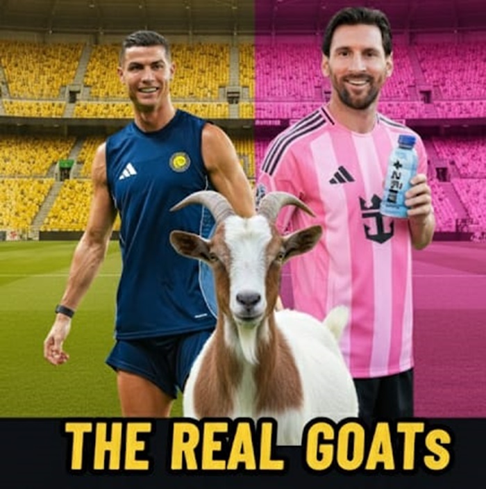 Ilustrasi the real goat Ronaldo/Messi