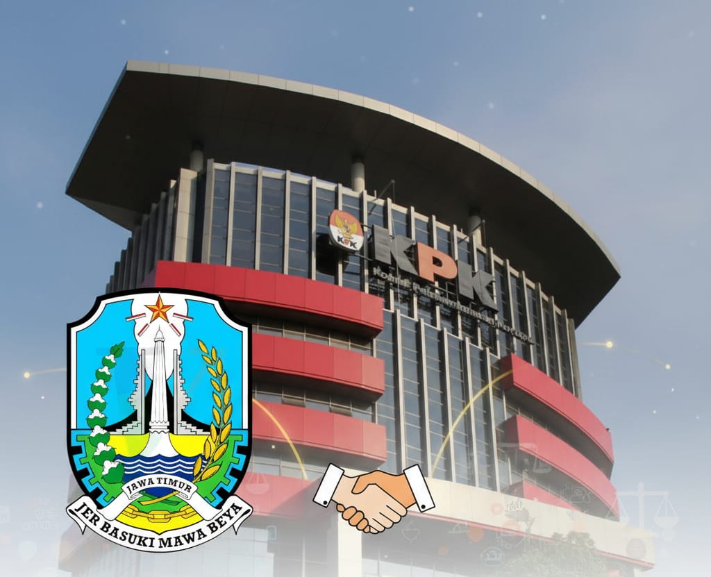 Ilustrasi sinergi antara KPK dan Pemprov Jatim.