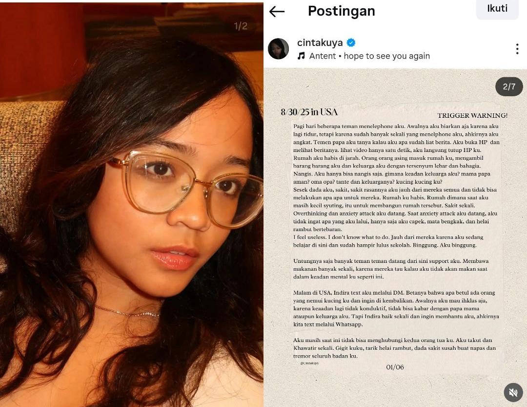 Gaya penulisan dan tata bahasa Cinta Kuya tuai kritikan pedas dari warganet.