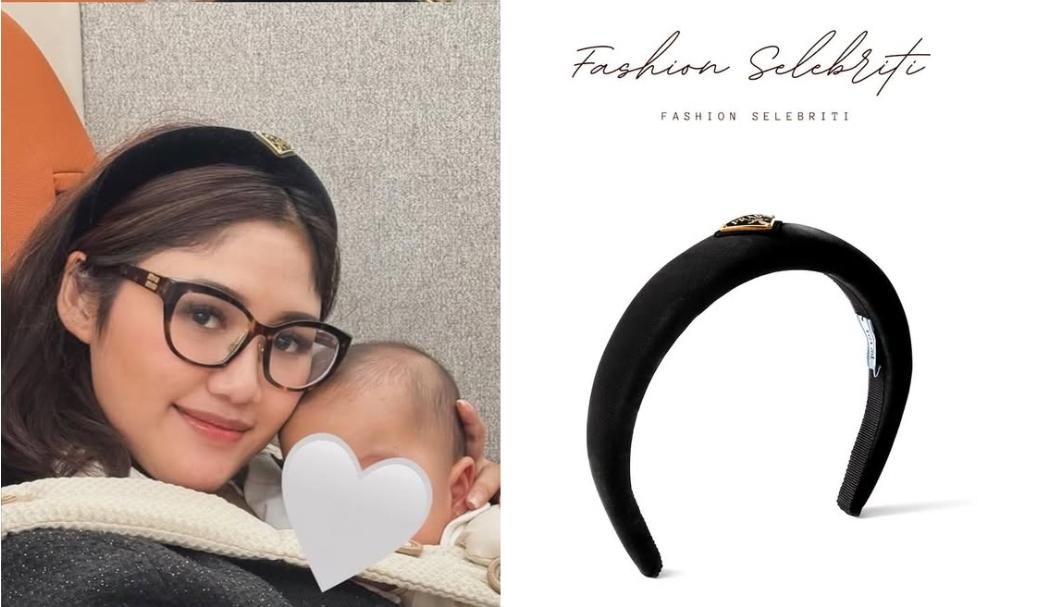 Penampilan Erina Gudono pakai bando Prada Rp8,6 juta.