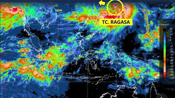 Badan Meteorologi, klimatologi, Dan Geofisika (BMKG) Mendeteksi Siklon Ragasa Ke kategori 3.
