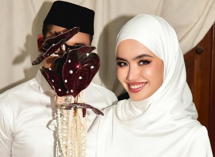 Momen pernikahan Sahsfir dan Ivan Alfarizi.