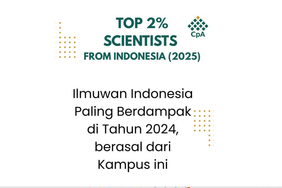 Lima ilmuwan PTKIN tembus daftar elite Stanford&ndash;Elsevier 2025