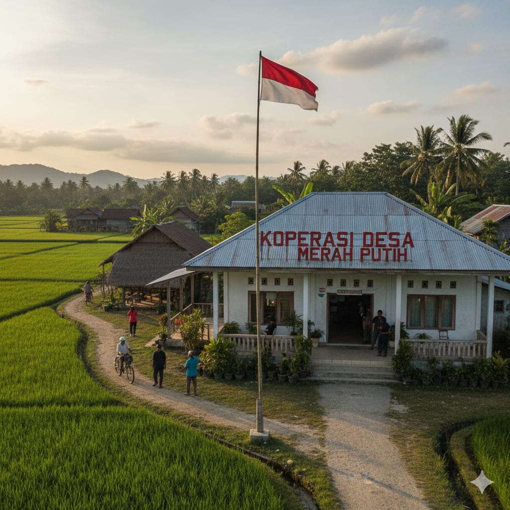 Ilustrasi koperasi desa merah putih.