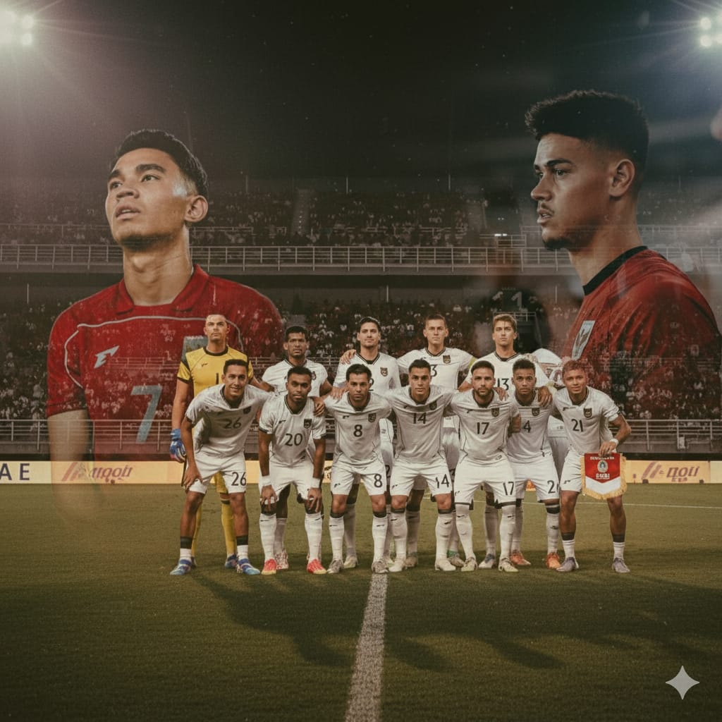 Ilustrasi nama-nama pemain timnas yang dipanggil untuk Round 4 FIFA World cup Qualifiers. Tanpa Mees Hilgers dan Marselino Ferdinan.