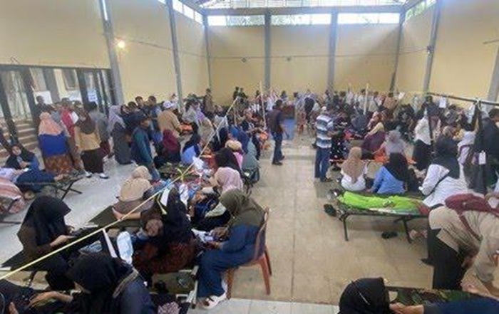 Situasi posko penanganan korban keracunan makan bergizi gratis (MBG) di Cipongkor - Cihampelas