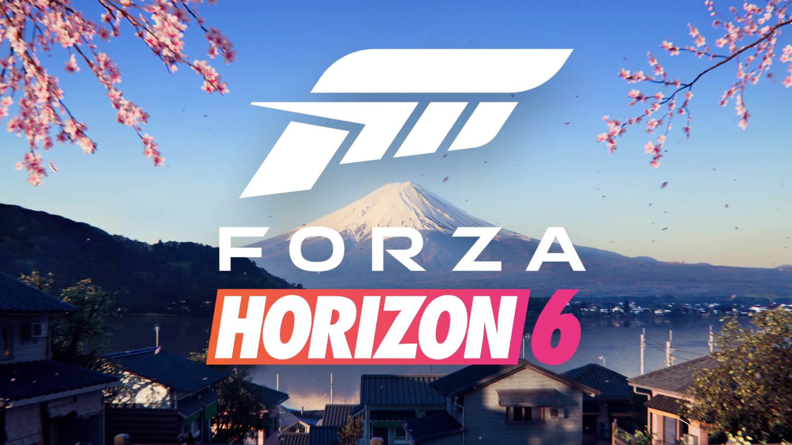 Poster Forza Horizon 6 dengan latar gunung Fuji.