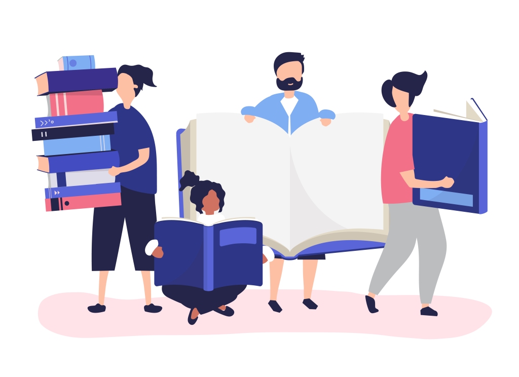 Ilustrasi Kegiatan Positif Membaca Buku